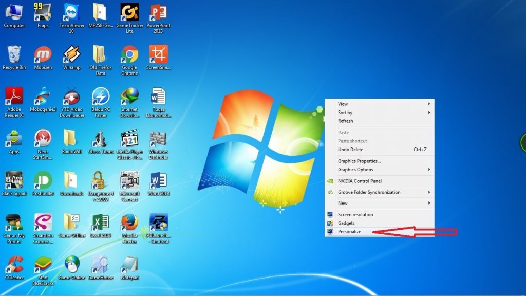 Cara Mengganti wallpaper laptop windows 7