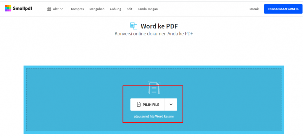 Cara konversi Word ke PDF