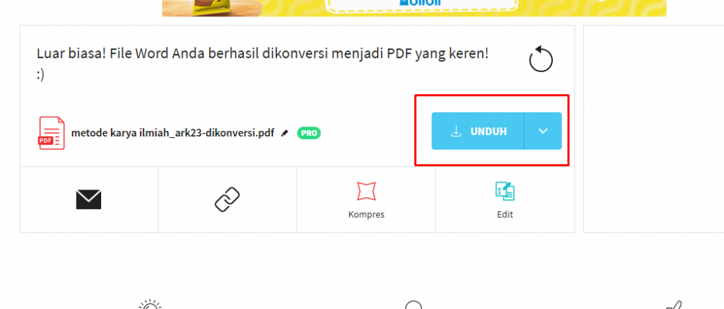 Cara konversi Word ke PDF